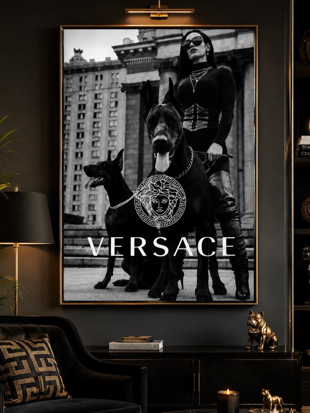 Leopard Luxury Fashion Wall Art Black White Glam Office Decor Print 8x10 - Picture 2 of 7